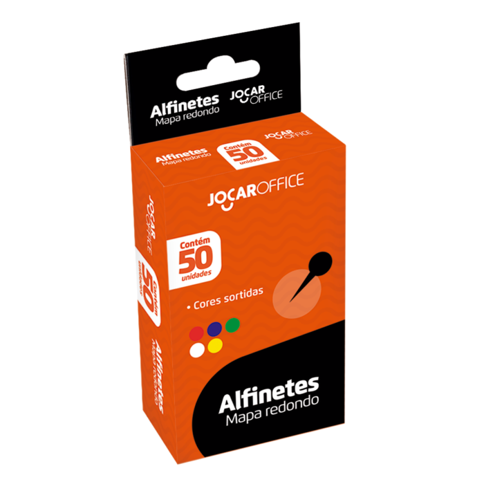 ALFINETE MAPA JOCAR SORTIDO C/50 CABECA REDONDA