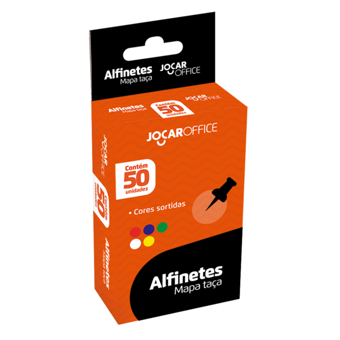 ALFINETE MAPA JOCAR SORTIDO C/50 CABEÇA TAÇA